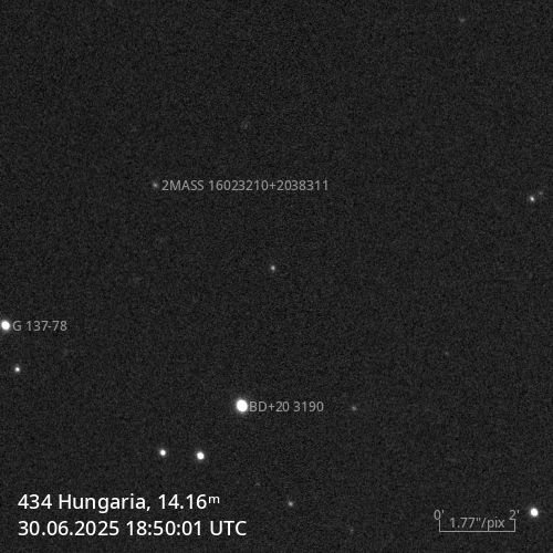 (434) Hungaria - Astrophotography