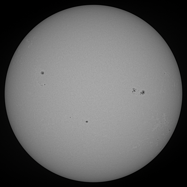 Active Sun with sunspot groups on August 02, 2025 - Astrophotography