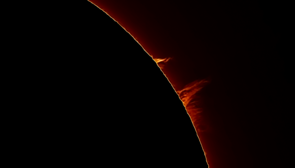 Sun (H-alpha) and Protuberance. 01.07.19. - Astrophotography