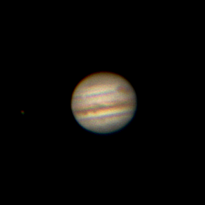 Jupiter and its moon Io - Astrophotography