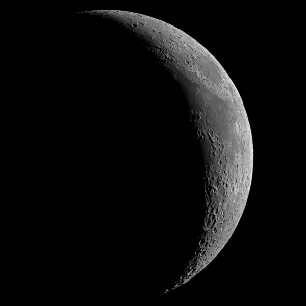 Young Moon (4.1 days old) - Astrophotography