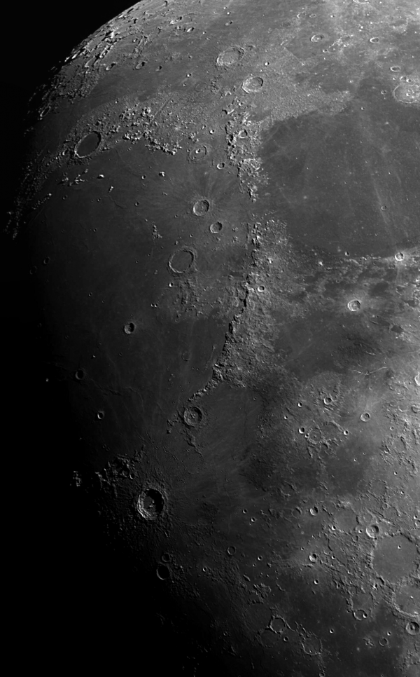Moon F=+75%, fragment of panorama, 07.02.25 - Astrophotography
