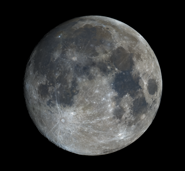 Moon, January 5, 2023. Illumination 99%. Panorama of 8 images. - Astrophotography
