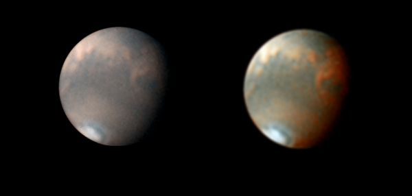 Mars on August 10, 2020, two processing versions. - Astrophotography