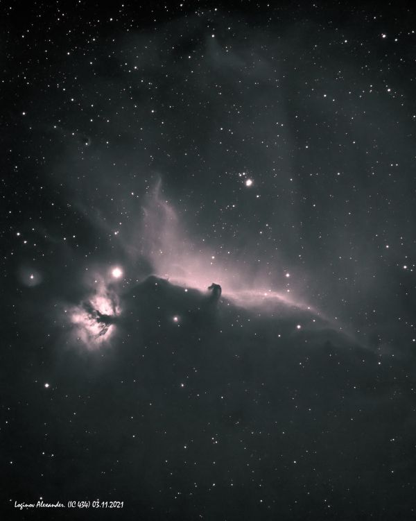 Horsehead Nebula (IC434) only Ha - Astrophotography
