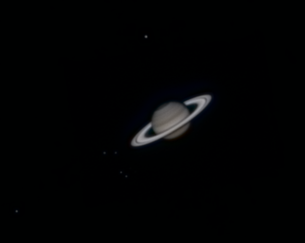 Saturn and its moons, July 5, 2022 - Astrophotography