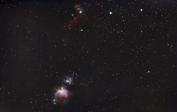 M42, Flame Nebula, Horsehead Nebula - Astrophotography