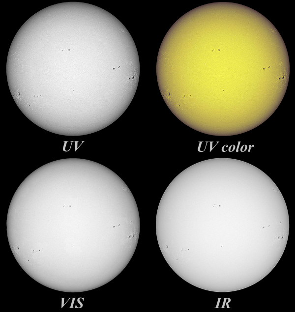 Sun 06/08/24 through various filters - Astrophotography