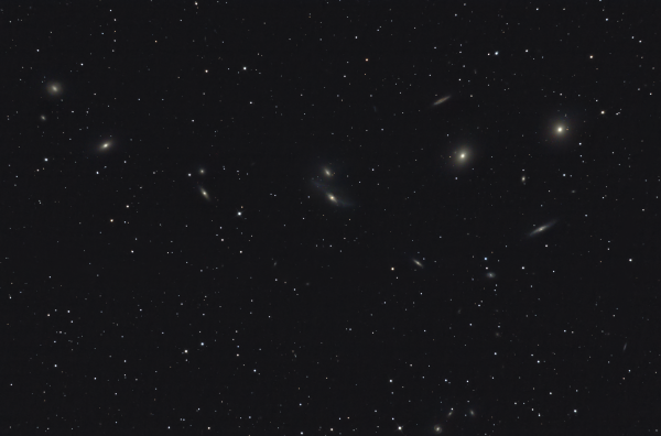 Part of the vast Virgo Supercluster of galaxies, also known as Markarian's Chain. - Astrophotography