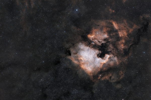 Deneb, North America Nebula NGC 7000, and Pelican Nebula IC 5070 - Astrophotography