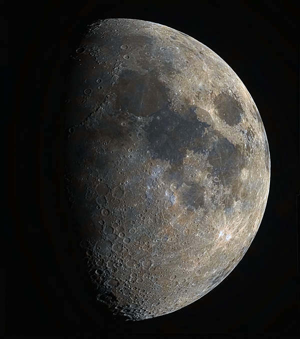 Moon in color from 01/19/2024 - Astrophotography