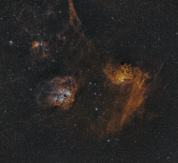 IC 405 & IC 410 - The Flaming Star & Tadpoles Nebula (SHO) - Astrophotography