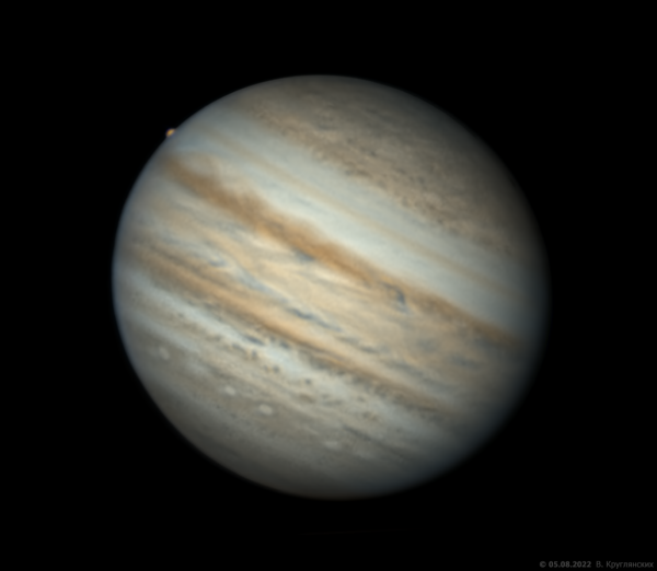 Jupiter and Io  August 5, 2022 - Astrophotography