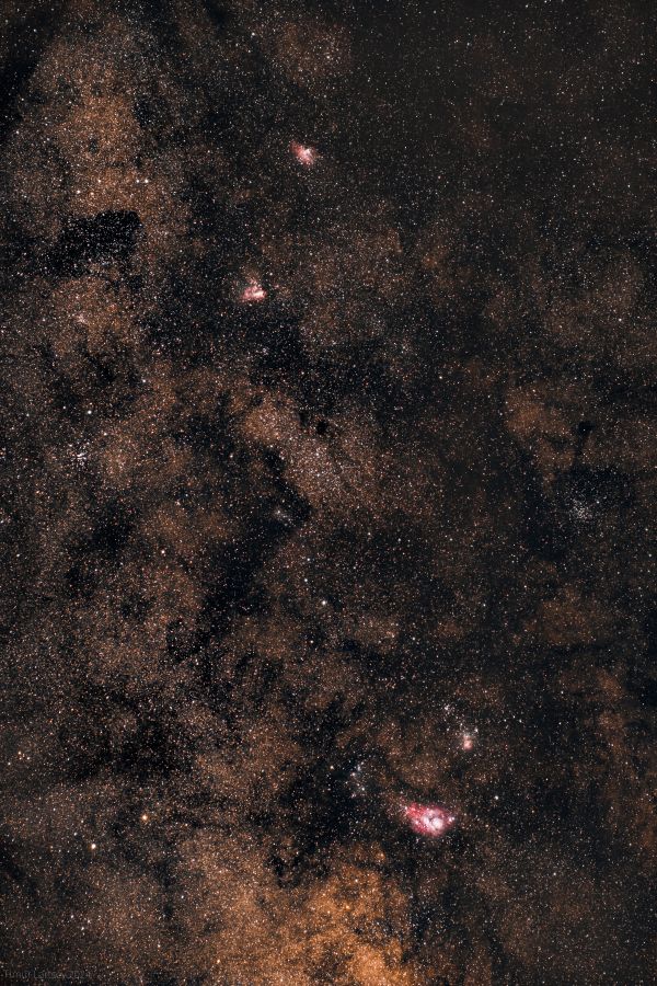 Milky way | M16, M17, M24, M20, M8 - Astrophotography