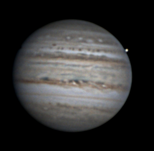 Jupiter, Europa and its shadow. July 23, 2022, 2:33. - Astrophotography