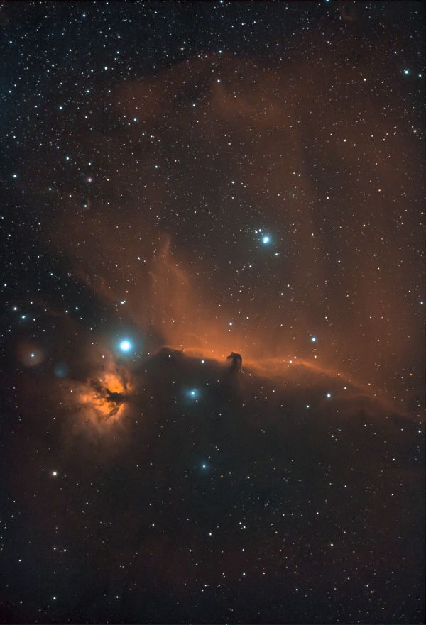 IC434. The Horsehead Nebula (Barnard 33) & Flame Nebula. - Astrophotography