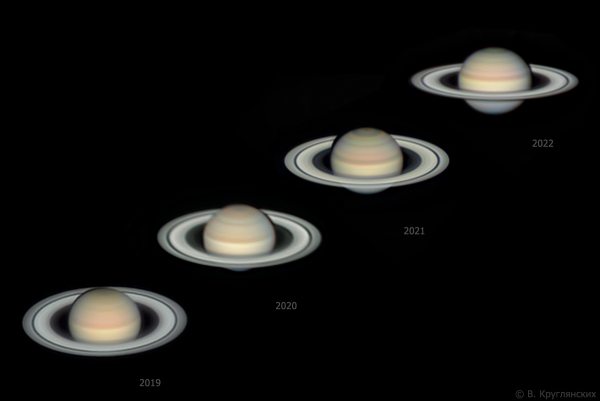 Saturn from 2019 to 2022 - Astrophotography