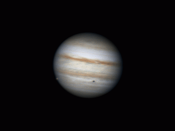 Animation of Jupiter and Europe, 24.08.2022 - Astrophotography