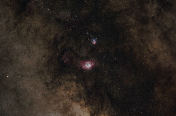 M8, M20, M21 and everything nearby - Astrophotography