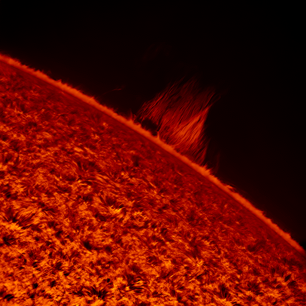 2019.08.24 Sun H-Alpha prominence (color) - Astrophotography