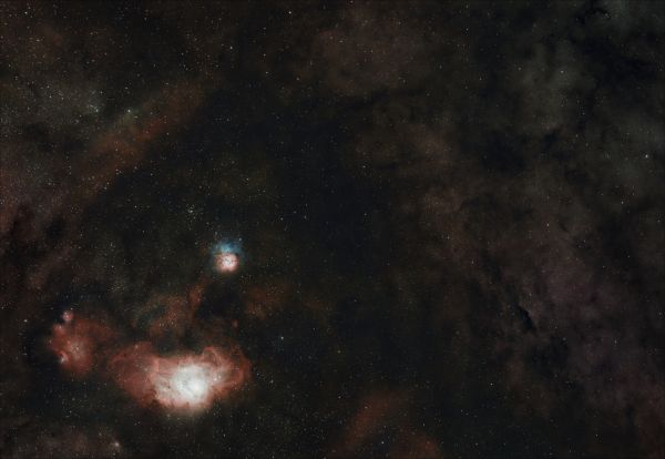 M20 Trifid, M8 Lagoon, NGC 6559 Chinese Dragon and everything nearby - Astrophotography