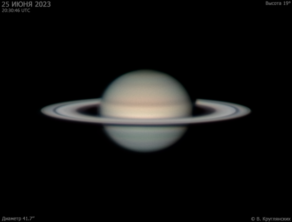 Saturn, June 25, 2023 - Astrophotography