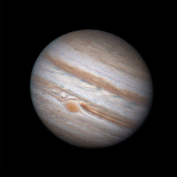 Animation of Jupiter 17.09.2023 00.21-01.46UT - Astrophotography