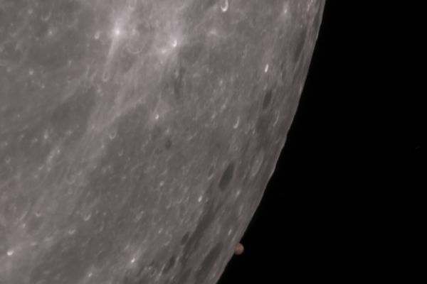 Occultation of Mars by the Moon 10.02.2025 01:33 UTC+5. End. - Astrophotography