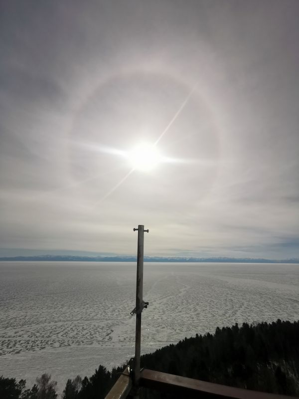 Halo over Lake Baikal - Astrophotography