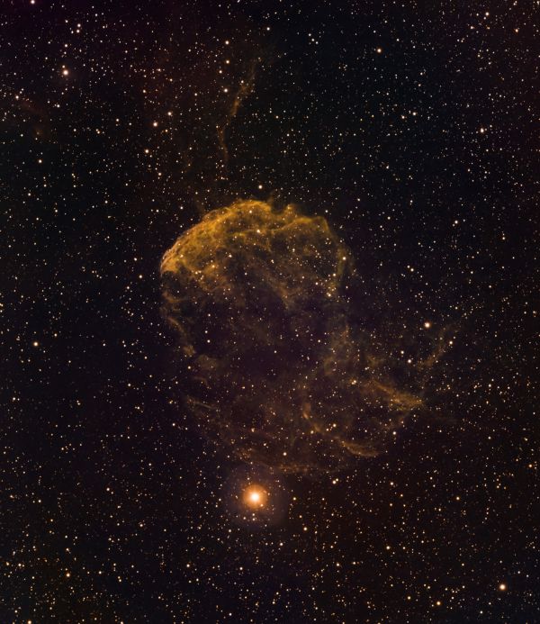 The Jellyfish Nebula IC 443 and the star Propus - Astrophotography