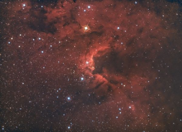 The Cave Nebula Sh2-155 in HaRBsG - Astrophotography