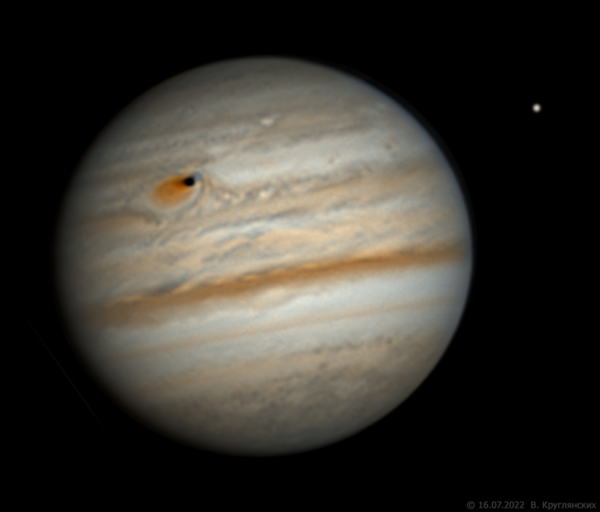 Jupiter and Europa on July 16, 2022 - Astrophotography