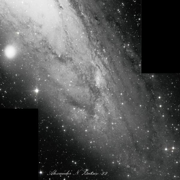 M31 (fragment) in L filter - Astrophotography