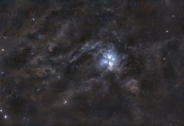The Pleiades in the dust of molecular clouds. - Astrophotography