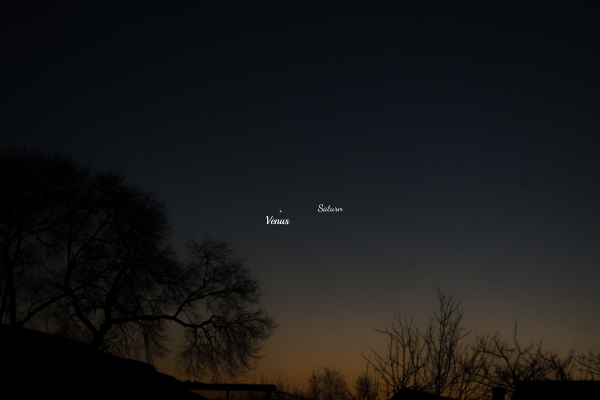 Conjunction of Venus and Saturn on December 12, 2019. - Astrophotography