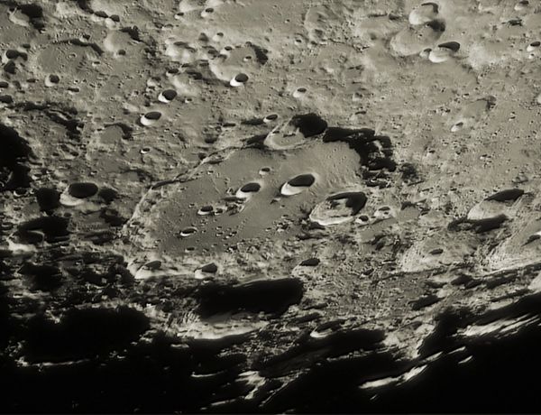 Crater Clavius (Clavius). Processing version. - Astrophotography