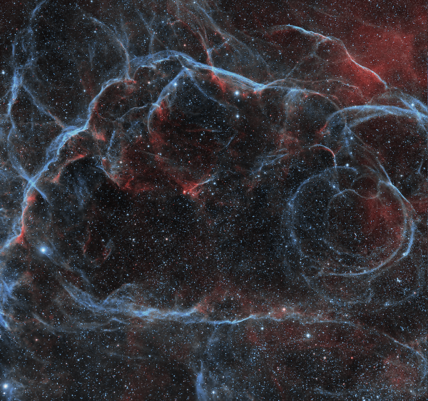 Vela Supernova Remnant and open clusters NGC 2645 and NGC 2659 - Astrophotography