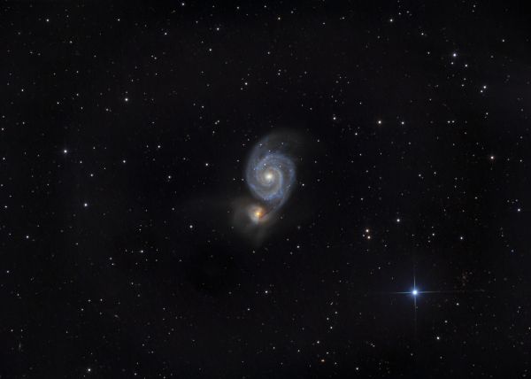 M51 - Whirlpool galaxy - the Whirlpool galaxy. - Astrophotography