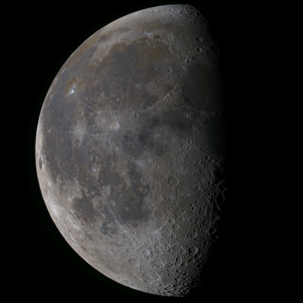 Lunar panorama from 2 fragments - Astrophotography