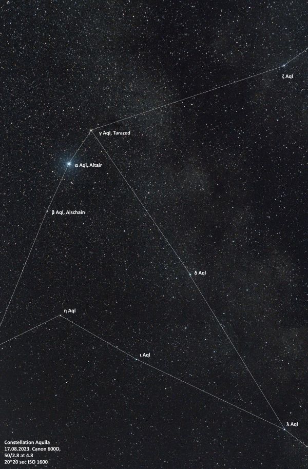 Aquila - annotated - Astrophotography