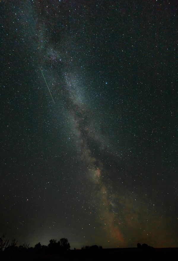 Milky Way with a Perseid meteor - Astrophotography