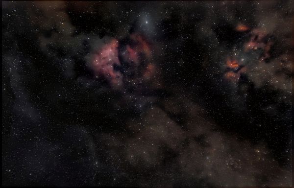 North America Nebula, Pelican Nebula, and part of the Sadr region on a Soviet lens. - Astrophotography