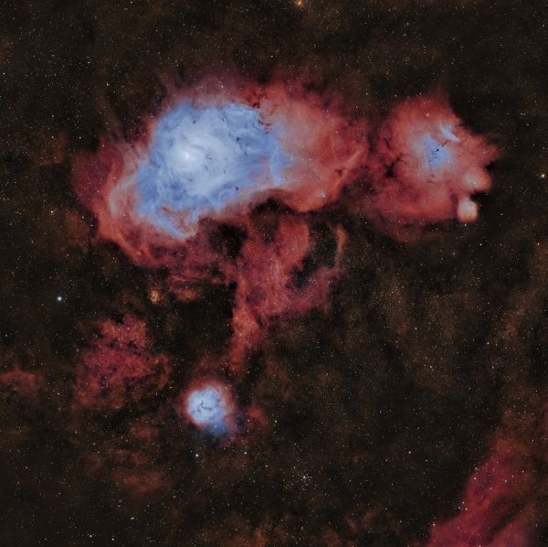 Lagoon Nebula (M8) and Trifid Nebula (M20) - Astrophotography
