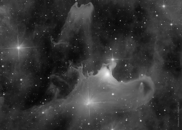 Sh2-136 in L filter - Astrophotography