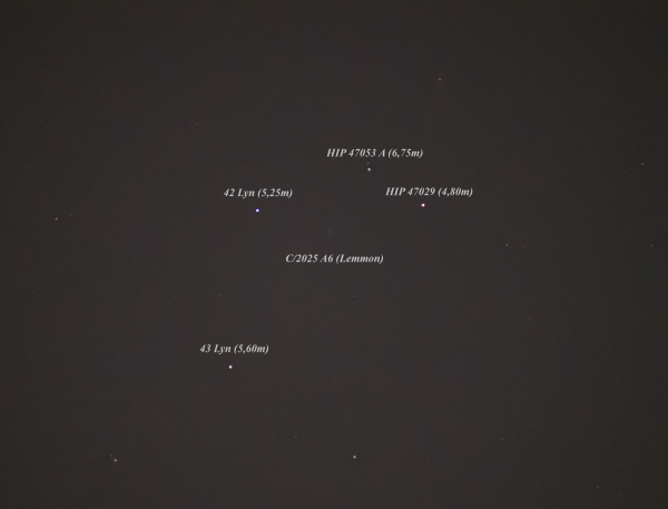 C/2025 A6 (Lemmon), +7.0m. Moscow 01.10.25, 04:30 - Astrophotography