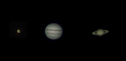 Mars, Jupiter, and Saturn on August 11, 2022 - Astrophotography