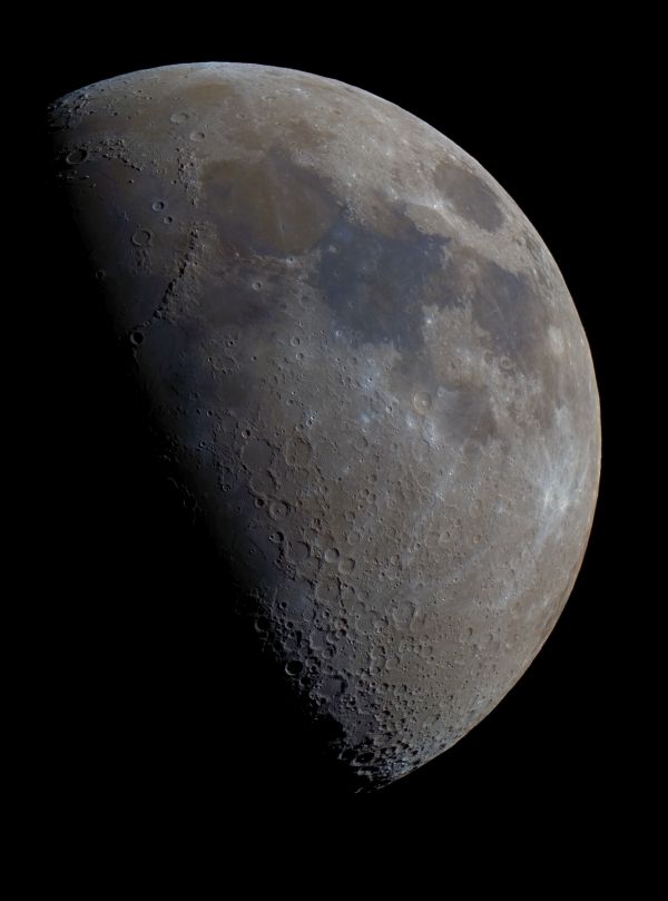Color panorama of the Moon at prime focus, 18.06.21 - Astrophotography
