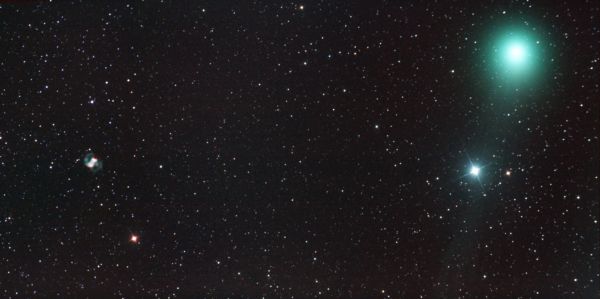 C/2014 Q2 (Lovejoy) and M76, 180215 - Astrophotography