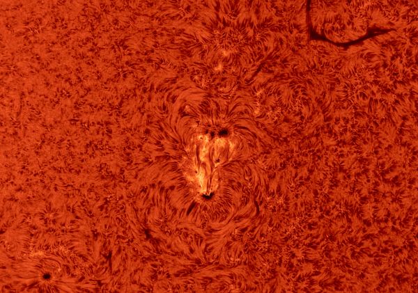 Hot Heart - Active Region 3038 - Astrophotography