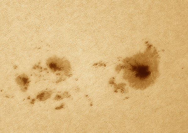 Sun. Sunspot group 3738 animation over 21 minutes - Astrophotography